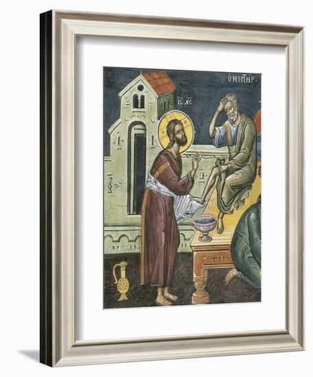 Christ Washing the Feet of the Apostles, 16th Century-null-Framed Giclee Print