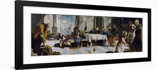 Christ Washing the Feet of the Disciples, 1548-Jacopo Tintoretto-Framed Premium Giclee Print