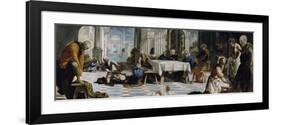 Christ Washing the Feet of the Disciples, 1548-Jacopo Tintoretto-Framed Premium Giclee Print