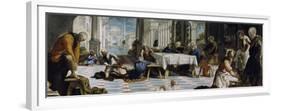 Christ Washing the Feet of the Disciples, 1548-Jacopo Tintoretto-Framed Premium Giclee Print