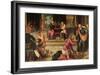 Christ Washing the Feet of the Disciples-Jacopo Robusti Tintoretto-Framed Giclee Print