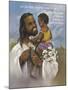 Christ with Child-Bev Lopez-Mounted Art Print