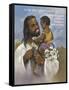 Christ with Child-Bev Lopez-Framed Stretched Canvas