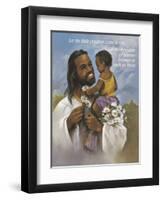 Christ with Child-Bev Lopez-Framed Art Print