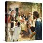 Christ with Children-Peter Seabright-Stretched Canvas