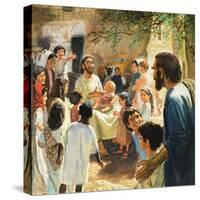 Christ with Children-Peter Seabright-Stretched Canvas