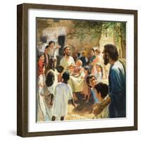 Christ with Children-Peter Seabright-Framed Giclee Print