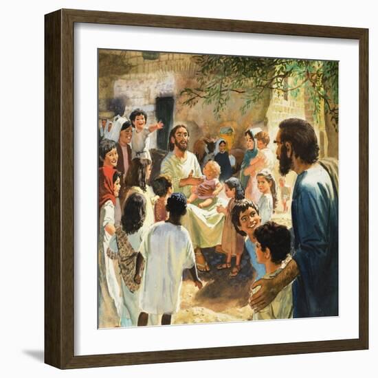 Christ with Children-Peter Seabright-Framed Giclee Print