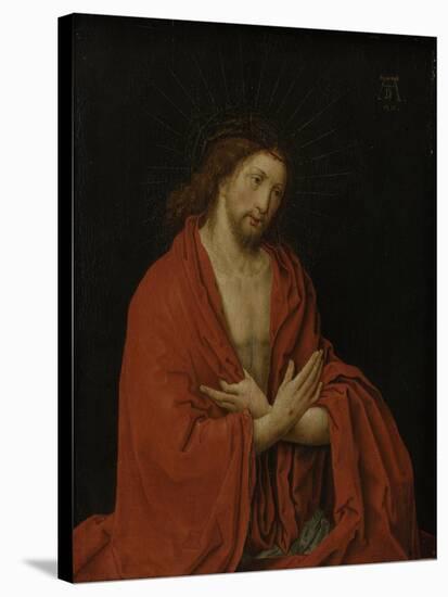 Christ with Crown of Thorns-Lucas van Leyden-Stretched Canvas