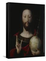 Christ with Globe - 'salvator Mundi', Lower Rhine, 1537-45-German School-Framed Stretched Canvas