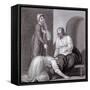 Christ with Martha and Mary, C1810-C1844-Henry Corbould-Framed Stretched Canvas