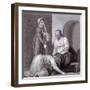 Christ with Martha and Mary, C1810-C1844-Henry Corbould-Framed Giclee Print