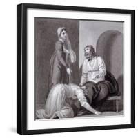 Christ with Martha and Mary, C1810-C1844-Henry Corbould-Framed Giclee Print