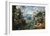 Christ with Saint Peter and the Disciples on the Sea of Galilee-Lucas Gassel-Framed Giclee Print