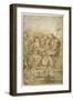 Christ with Symbols of Passions attended by seven Figures', early 16th century-Baccio Bandinelli-Framed Giclee Print