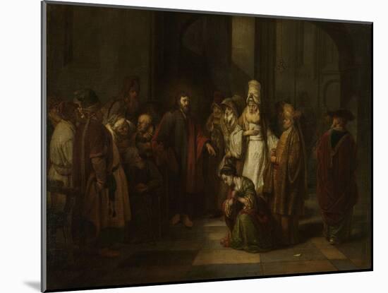 Christ with the Adulterous Woman-Gerbrand Van Den Eeckhout-Mounted Art Print