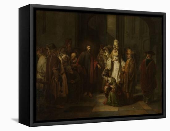Christ with the Adulterous Woman-Gerbrand Van Den Eeckhout-Framed Stretched Canvas