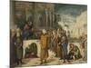 Christ with the Adulterous Woman-Jacopo Tintoretto-Mounted Art Print