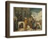 Christ with the Adulterous Woman-Jacopo Tintoretto-Framed Art Print