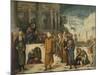 Christ with the Adulterous Woman-Jacopo Tintoretto-Mounted Art Print
