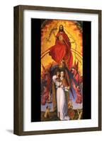 Christ with the Archangel Michael-Rogier van der Weyden-Framed Art Print