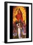 Christ with the Archangel Michael-Rogier van der Weyden-Framed Art Print