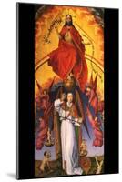 Christ with the Archangel Michael-Rogier van der Weyden-Mounted Art Print