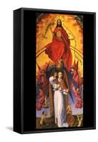 Christ with the Archangel Michael-Rogier van der Weyden-Framed Stretched Canvas