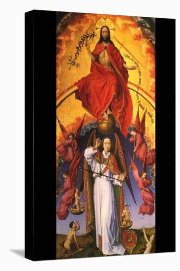 Christ with the Archangel Michael-Rogier van der Weyden-Stretched Canvas