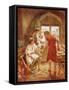 Christ Working with Joseph as a Carpenter-William Brassey Hole-Framed Stretched Canvas