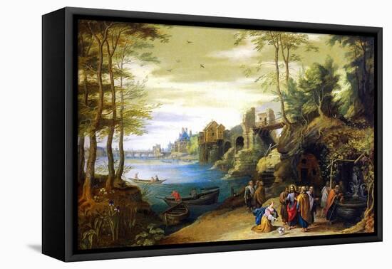 Christ-Pieter Brueghel the Younger-Framed Stretched Canvas