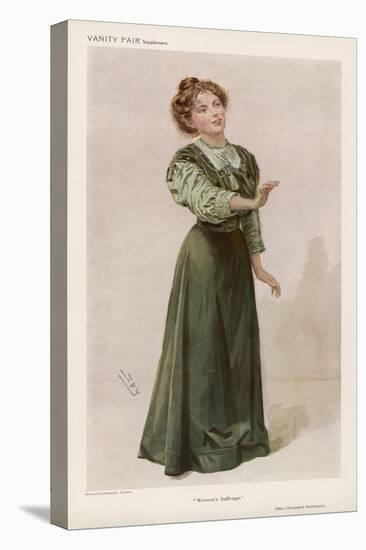 Christabel Pankhurst Women's Rights Advocate and Suffragette-Spy (Leslie M. Ward)-Stretched Canvas