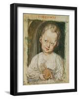 Christchild holding the Orb. Watercolour (1493).-Albrecht Dürer-Framed Giclee Print