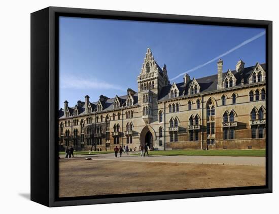 Christchurch Is One of Largest Constituent Colleges of the University of Oxford in England, College-David Bank-Framed Stretched Canvas