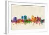 Christchurch New Zealand Skyline-Michael Tompsett-Framed Art Print