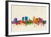 Christchurch New Zealand Skyline-Michael Tompsett-Framed Art Print