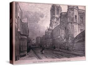 Christchurch, Oxford, from St Aldate's (Looking West)-John Fulleylove-Stretched Canvas