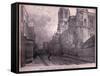 Christchurch, Oxford, from St Aldate's (Looking West)-John Fulleylove-Framed Stretched Canvas