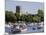 Christchurch Priory and Pleasure Boats on the River Stour, Dorset, England, United Kingdom, Europe-Roy Rainford-Mounted Photographic Print