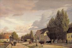 View from Dosseringen Near the Sortedam Lake Looking Towards the Suburb Nørrebro Outside Copenhagen-Christen Schiellerup Købke-Stretched Canvas