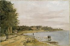 A View from Dosseringen near the Sortedam Lake Looking Towards Nørrebro, 1838-Christen Schjellerup Kobke-Giclee Print