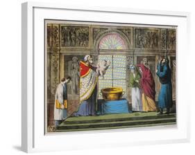 Christening Ceremony in Orthodox Church-null-Framed Giclee Print