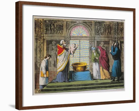 Christening Ceremony in Orthodox Church-null-Framed Giclee Print