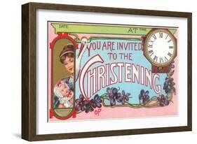 Christening Invitation-null-Framed Art Print