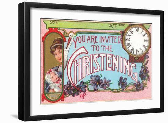 Christening Invitation-null-Framed Art Print