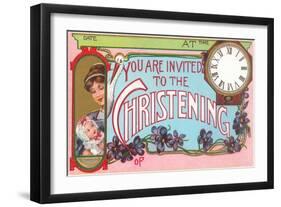 Christening Invitation-null-Framed Art Print