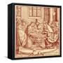 Christening of Maximilian I-Hans Burgkmair-Framed Stretched Canvas