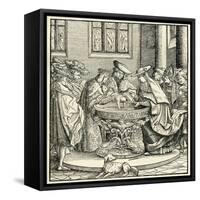 Christening of Maximilian I-Hans Burgkmair-Framed Stretched Canvas