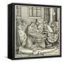 Christening of Maximilian I-Hans Burgkmair-Framed Stretched Canvas