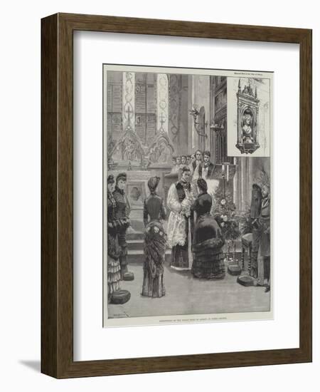 Christening of the Infant Duke of Albany at Esher Church-William Heysham Overend-Framed Giclee Print